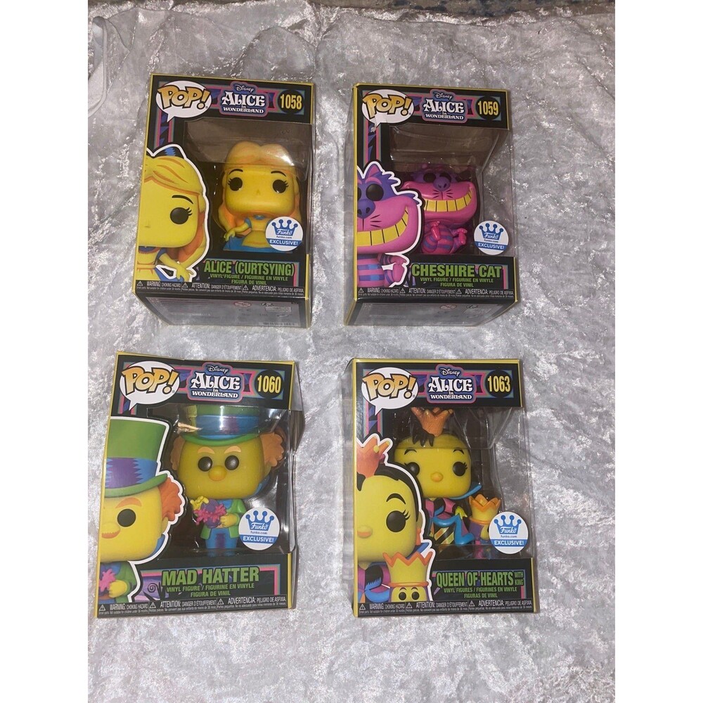 Alice in Wonderland Blacklight Funko Pop lot